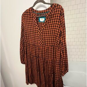 Anthropologie | plaid tiered Amber dress | Maeve 1x